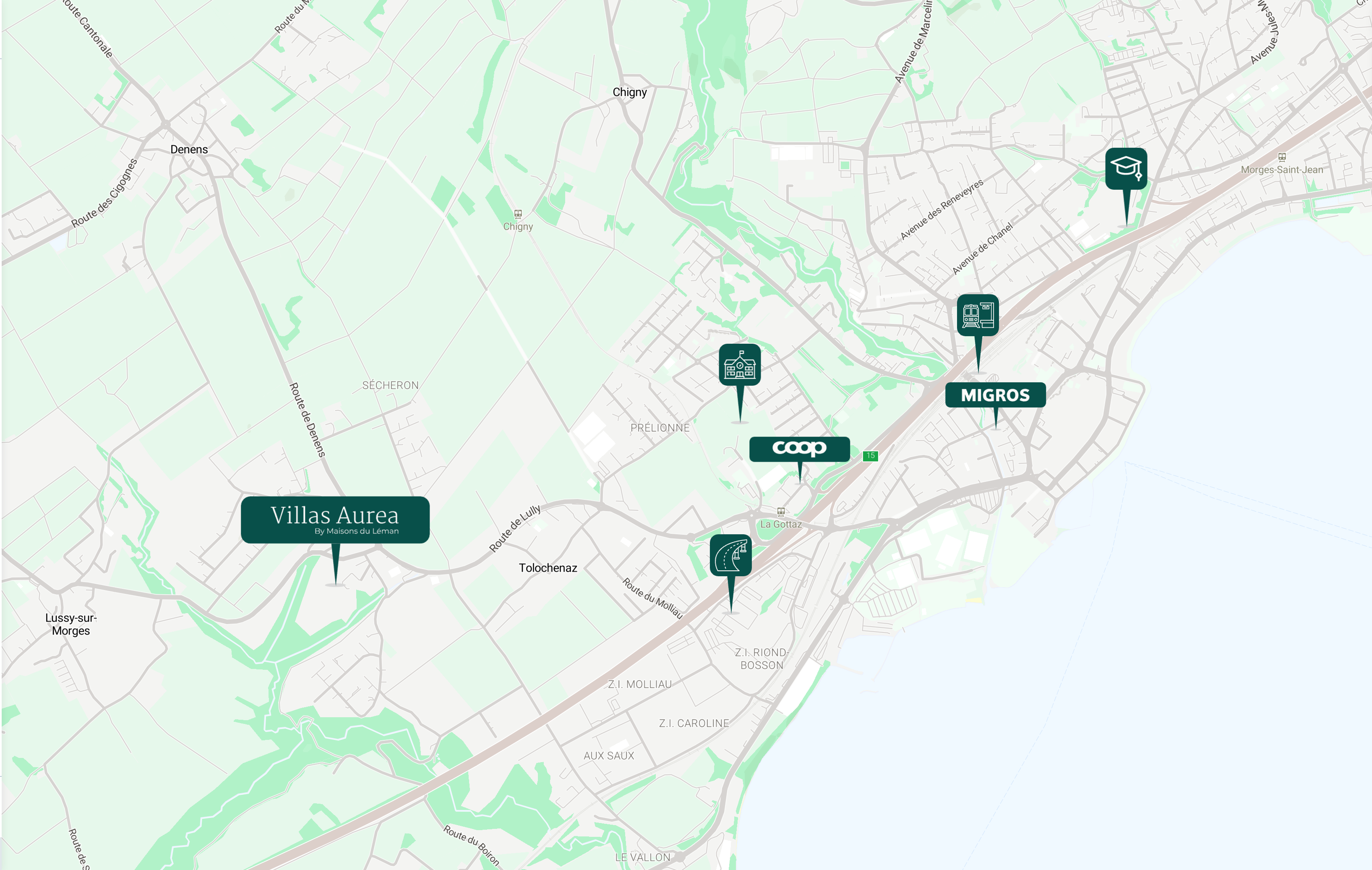 Carte locale de Lully