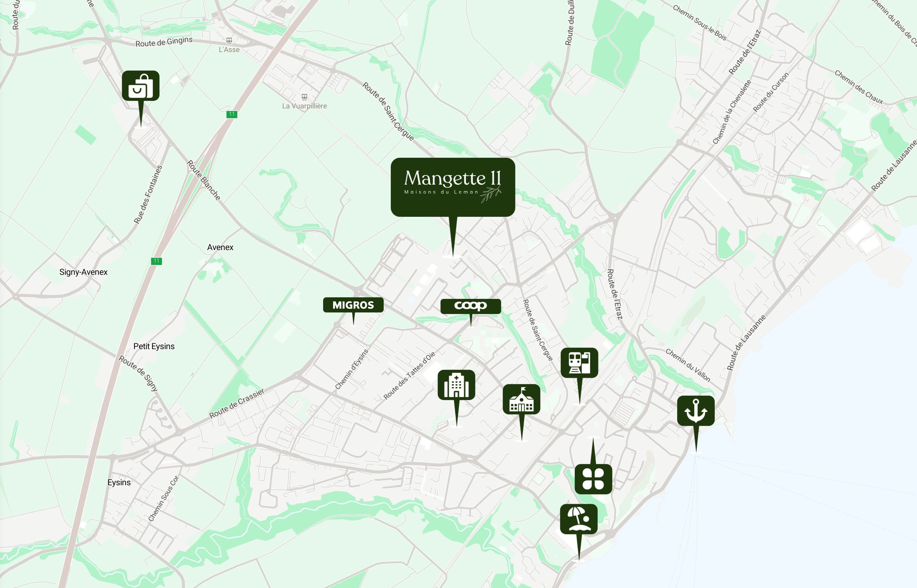 Carte locale de Lully